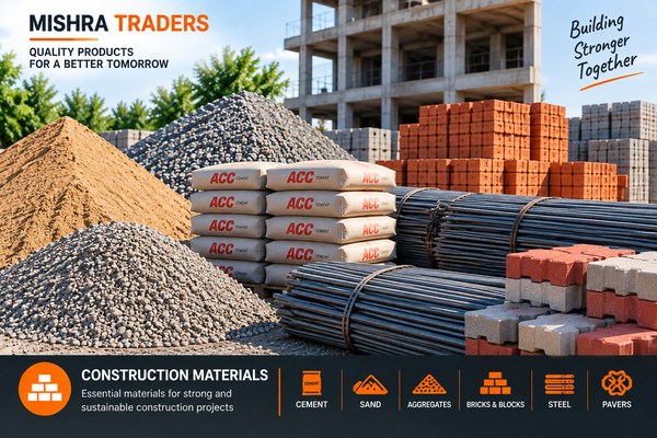 Construction materials supplied by Mishra Traders in Lakhimpur Kheri