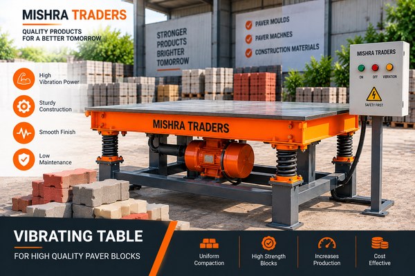 Vibrator table for paver and concrete product manufacturing
